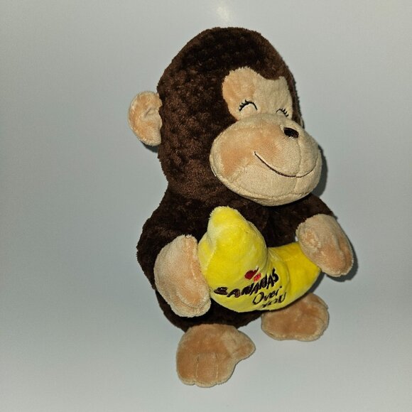 Dan Dee Brown Monkey Plush Bananas Over You 11" Stuffed Animal Toy Waffle Weave - Picture 5 of 8